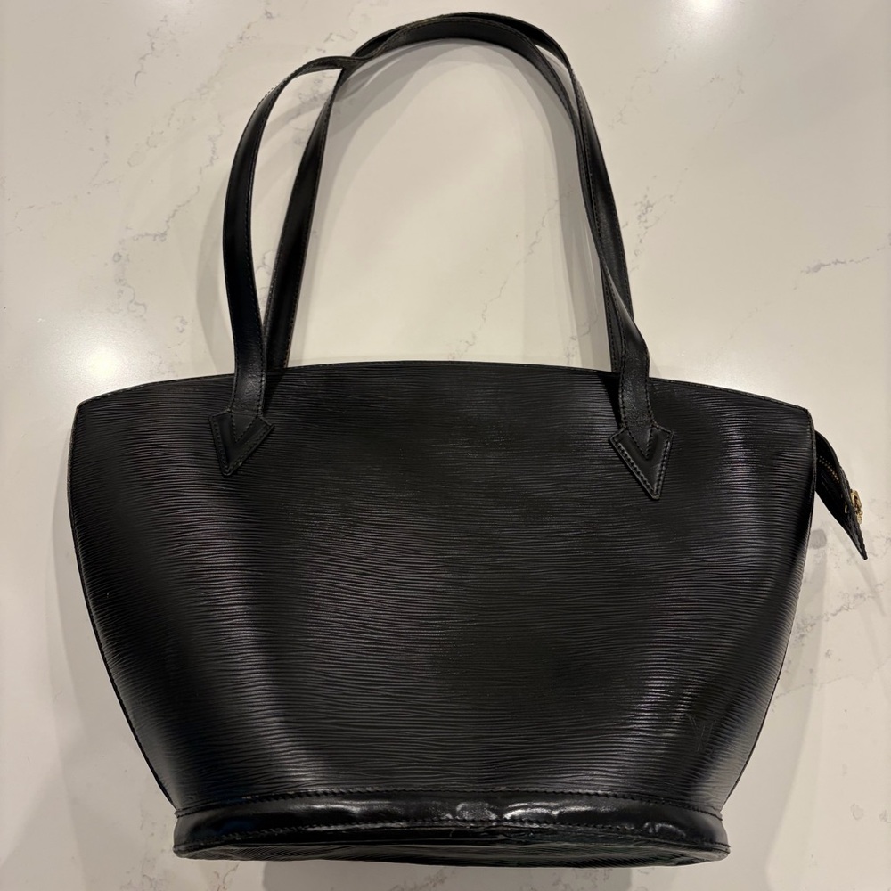 Louis Vuitton Black Epi Leather Zip Tote authentic AS0916 saint Jacques - Picture 2 of 15